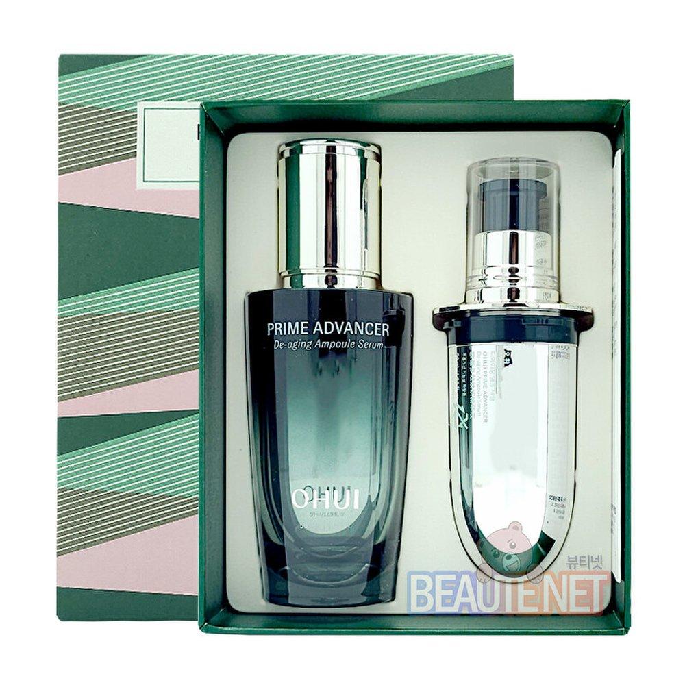 O HUI Prime Advancer De-Aging Ampoule Serum 50ml+50ml (Refill) Set