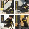 Breathable Fashion Anti Smash Anti-Slippery and Wear-Resistant Steel Toe Work Industrial Safety Shoes for Mens