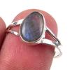 Natural Labradorite Gemstone Handmade 925 Solid Sterling Silver Ring Size 8 s2H12