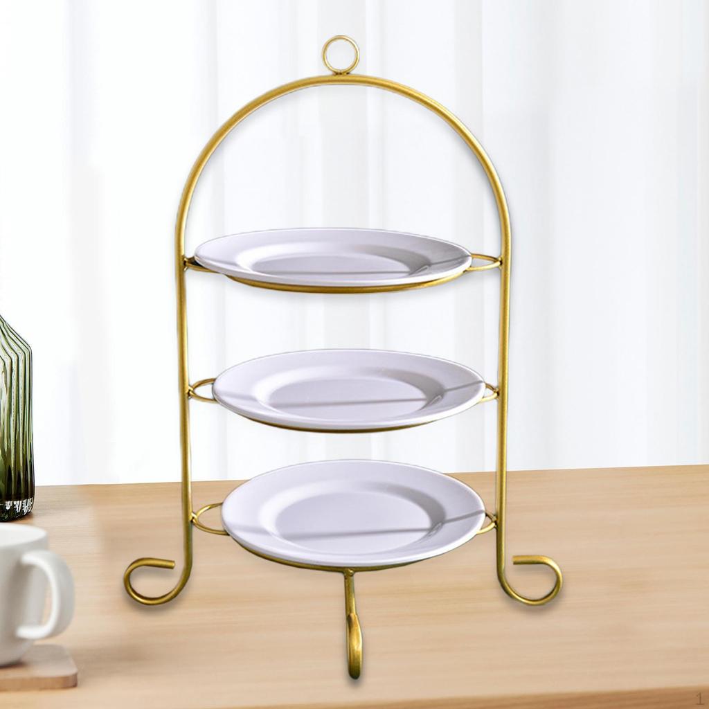 Cake Display Stand Pastry Serving Tray Cookie Rack Practical Fruit Plate 3 Tier for Candy