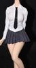 Scale Action Figure GS Style Compatible with TBLeague Body Long Sleeve White Tie and Shot Pleated Skirt Set for Office Not Include Head and