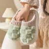 Couple Winter Toe Wrap Warm Plaid Cotton Slippers Thick Soft Sole Slides Men Women Indoor Floor Flat Home Non-slip Shoes