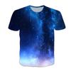 Summer Beautiful Starry Sky Men T-shirt Interesting Cosmic Nebula Graphic T Shirts 3D Fashion Breathable Print T-shirt Top