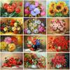 5d Diamond Painting Flower Cross Stitch Needlework DIY Mosaic Embroidery Full Round Drill Rhinestone Decoration Home Wall Art