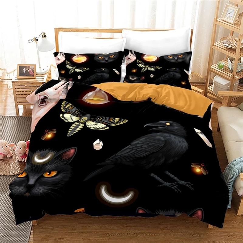 Home Textile Death's Head Hawk Moth Printed Bedding Set 3d Duvet Cover Set with Pillowcase Twin Full Queen King Size Bedclothes