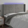 VidaXL LED Headboard Bedroom Furniture Double Bed Accessory Head of Bed Frame Interior Light Grey 3124242