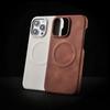 Luxury Solid Color Leather Magnetic Cover For iPhone 15 14 Pro Max 13 12 Pro Samsung S24 S23 Ultra Soft Shockproof for Magsafe Protection Phone Case