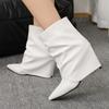 Women's Slim Heel Shoes Winter New Pointed Sleeve Anti-slip Wear-resistant Temperament Pant Short Boots