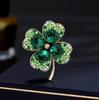 Wenyi Fan Four-Leaf Clover Brooch High-End Women'S High-End Corsage Temperament Suit Pin Accessories Gifts
