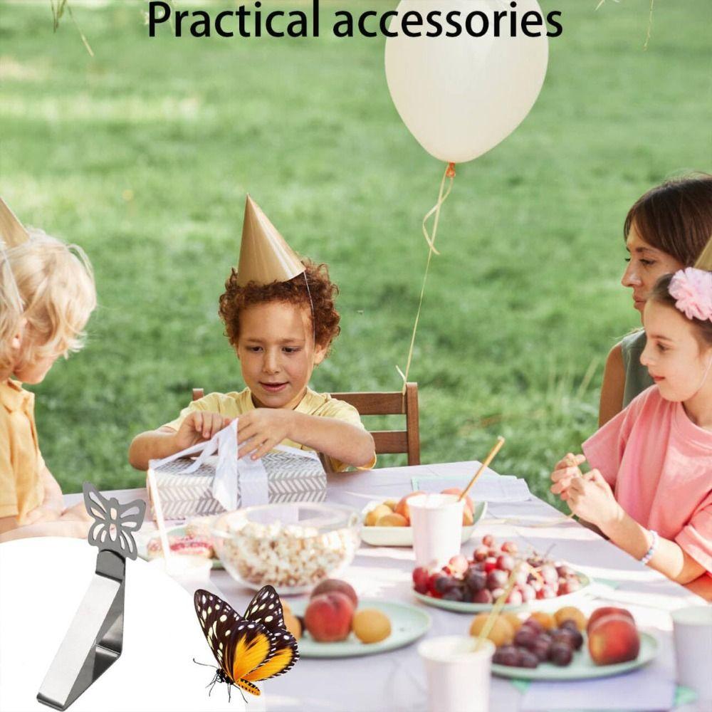 12pcs Stainless Steel Tablecloth Clips Multi-functional Picnic Table Clips  Picnic Supplies