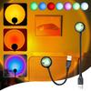 Sunset Light USB Projector Lamp Rainbow 7 Colors Projection Lamp Background Atmosphere Light for Living Room Bedroom Decor