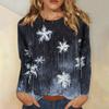Long Sleeve Shirts For Women Cute Print Graphic Tees Blouses Casual Plus Size Basic Tops Pullover Christmas