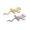 C.Yullyhime, Car Sticker, 2-Piece Set, Gecko, 3D, Cute Eyes, Emblem, Gecko, Lizard, Gecko, Silver,