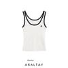 Araltay New Arrival Fashion Style Women's Clothing Fashion All-Match Sling Fastener Decoration Sleeveless Tops 5644809