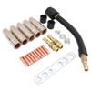 24Pieces MIG Welding Kit for 15AK Torch Including Nozzle Tip Gooseneck and Insulating Sleeves Automotive Metalwork Tasks