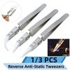 1Pcs Acid Resistant Ceramic Tweezer Reverse Insulation Tweezer Electronic Soldering Tweezers