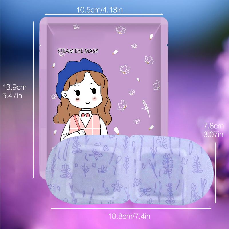 Lavender Disposable Heating Steam Eye Mask, Self-Heating Travel Nap Sleep Relaxation Eye Mask