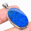 Natural Lapis Lazuli Gemstone 925 Solid Sterling Silver Gift Pendant 1.75" e2G21