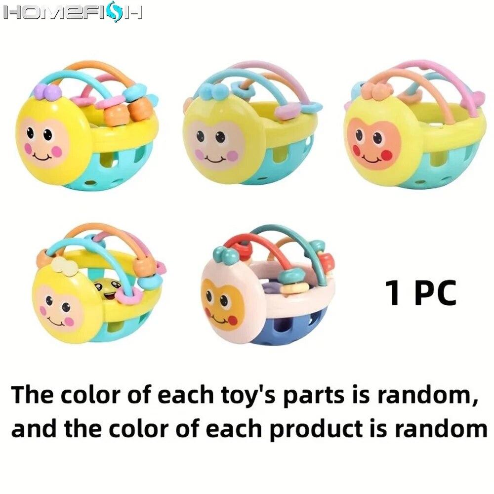 1 Pc 10cm Baby Toy Catch Ball Bendy Baby Walker Rattles Develop Intelligence Ball 0-12 Months Plastic Bell Rattle Doll