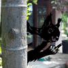 Yousheng Peeping Animal Metal Sign Middle Finger Squirrel Sign Rustic Flipping-Off Rooster Donkey Yard Art Decor Animal Ornament for Corner Tree Fence