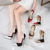 Women High Heels 16cm Fashion Mixed Colors Ankle Strap Size 46 Female Shoes Pumps Party Modeling Sandals Patent Leather Tacones