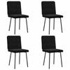 VidaXL Dining Chairs Set of 4 Black Velvet 3315239