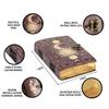 Celestial Sun & Moon Vintage Leather Journal Blank Spell Book of Shadows Printed