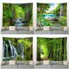 Jungle Waterfall Natural Scenery Tapestry Bedroom Living Room Tapestry Home Wall Decoration Tapestry