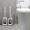 Toilet Brush Set with Holder Ergonomic Long Handle Deep Cleaning Toilet Brush Quick Assembly Bathroom Tool