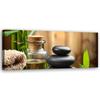 Canvas Print, Zen Composition with Black Stones and Bamboo