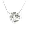 [P7709] - Silver 'Tree of Life' Steel Necklace - 16x16 Mm