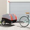 VidaXL Bicycle Trailer Black and Orange 45 Kg Iron 94131