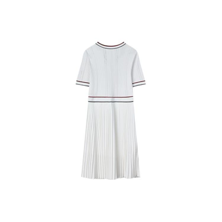 New FILA Short Sleeved Dress Women's Standard White F11W221313F-WT