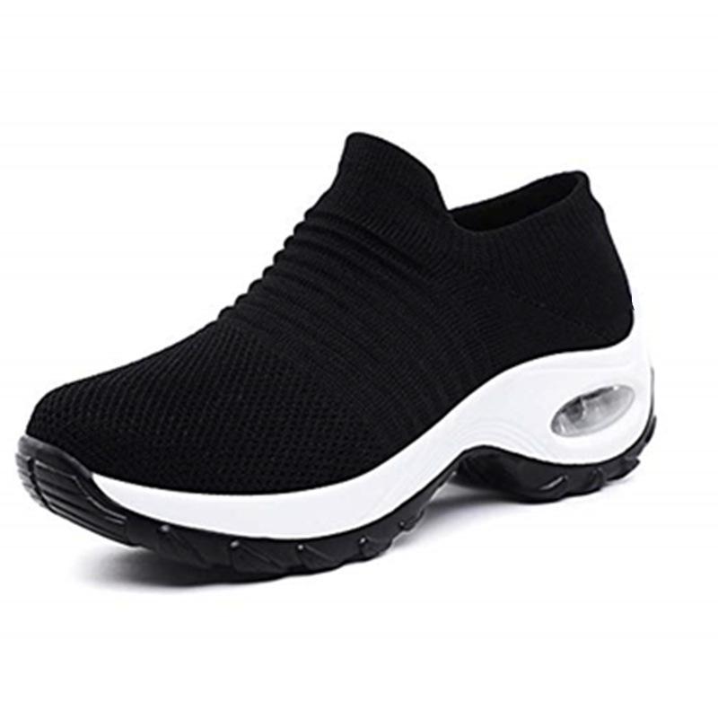 Plus-size Women's Shoes Air-cushioned Fly-woven Sports Shoe Covers Foot Shoes Fashionable Casual Shoes Sock Shoes