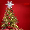 3D Glitter Projection Christmas Tree Toppers Snowflake Stars Party Decor New Xmas Tree Lighting