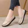 Leather Wedge Women Flats Fashion Black Women Shoe Slip On Women Casual Shoes Moccasins Tenis Chaussure Femme Plus Size