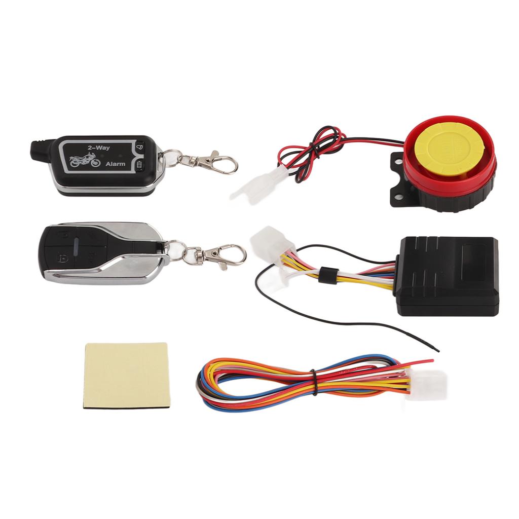 Motorcycle Two Way Alarm System Vibration Sound Alert LCD Remote Control Anti Theft Robbery Energy
