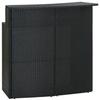 Garden Bar Table Black 120x55x110 Cm Woven Resin