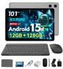 Android 15 Tablet 2025 Latest 1TB Widevine L1 SVITOO P10 GMS Face Split Large IPS Tablet with Keyboard 10-inch PC, Wi-Fi Model, GPS, 12GB/128GB