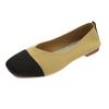 2024Plus Size Women Casual Ballet Flats Shoes Square Toe Slip On Flat Heel Anti Skid Loafers Stretch Knit Fabric