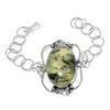 Prehnite Gemstone 925 Sterling Silver Gift Jewelry Bracelet 7-8"