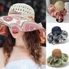 Floppy Foldable Ladies Women Straw Beach Sun Hat Summer UV Protection Travel Wide Brim Caps