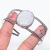 Natural Moonstone Gemstone 925 Sterling Silver Cuff Bangle Adjustable V6f93