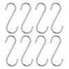 8PCS S Hook Rustproof Stainless Steel S Hooks Heavy Duty Simple Style Overstriking Portable S Kitchen Hook for Bathroom
