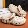 Men Winter Slippers Warm Fur Garden Shoes Couples Winter Warm House Slippers Indoor Outdoor Mules
