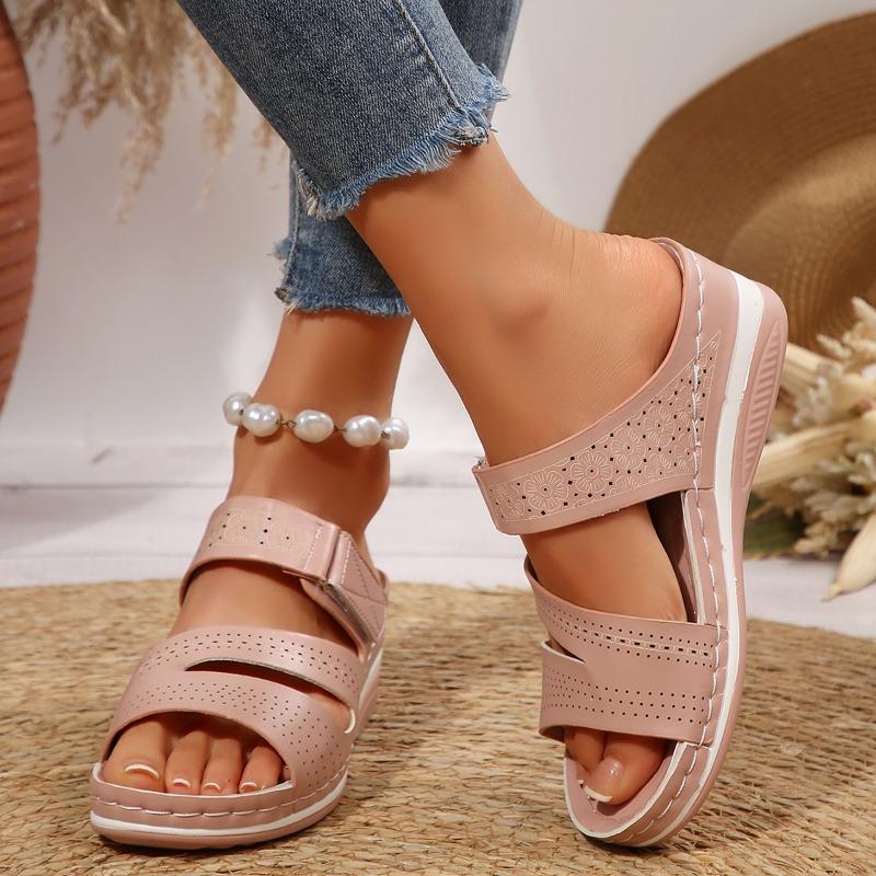 Fashion High-quality Women's Sandals 2025 New Women's Wedges Heels Sandals Casual Comfort Slippers Summer Beach Sandals Chaussures Femme