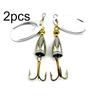1/2/5pc Hot Sequins Durable Crank Bait Spoon Spinner Treble Hook Fishing Lure