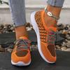 Foreign Trade Women's Flat-bottomed Casual Sports Single Shoes 2025 New Round Head Large Size Lace-up Fashion Mesh Shoes