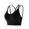 Thin Straps Integrated Fixed Cups Shockproof Gathered Sports Bra for Women Large U-shaped Beautiful Back Yoga Bra