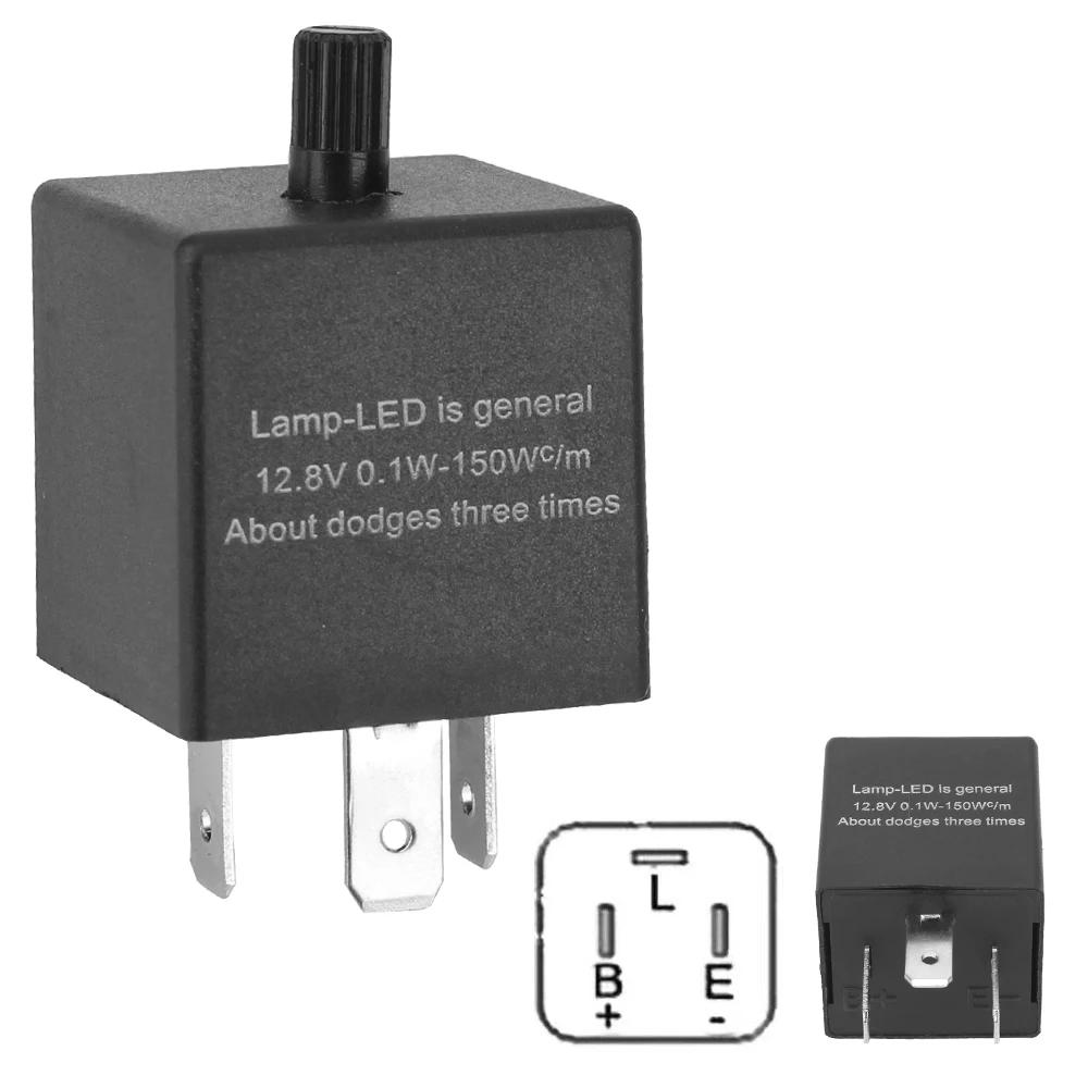 12V 3PIN Relay Motorcycle Turn Signal Lights LED Flashing Converter Tool Electronics Regulator Kit 4x4 Car Accessories Universal